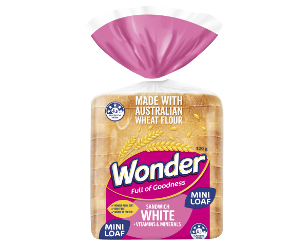 Wonder Sandwich White + Vitamins & Minerals Bread 320g